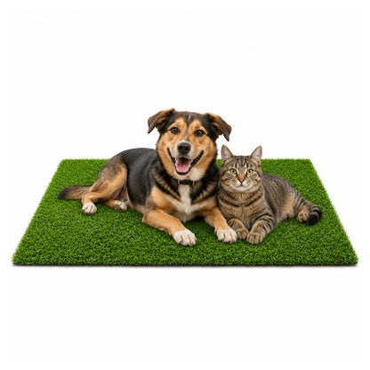 Grass Pee Pads for Dogs, 47.3 x 31.5 Inch Reusable Dog Grass Pad, Washable Artificial Grass Mat with Drainage Holes for Potty Training, Balcony, Patio, Indoor and Outdoor Use