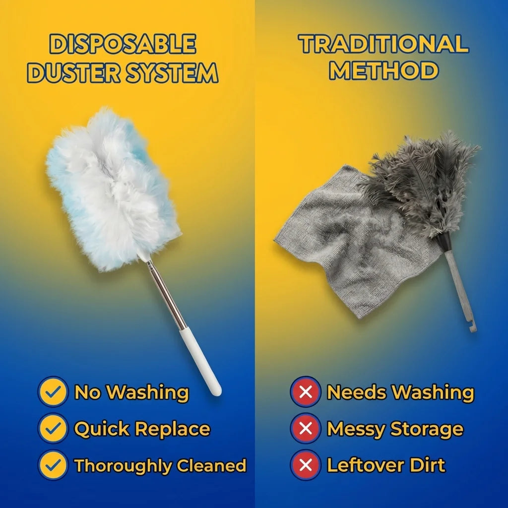 Refynest 60 Disposable Duster Refills with 43-Inch Handle