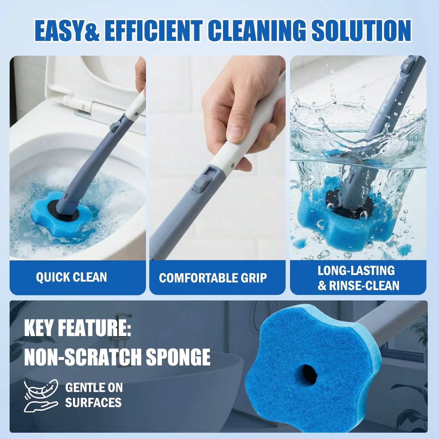 Exclusive Cardholder Offer – Toilet Bowl Wand Kit with Brush, Caddy & 8 Refill Heads