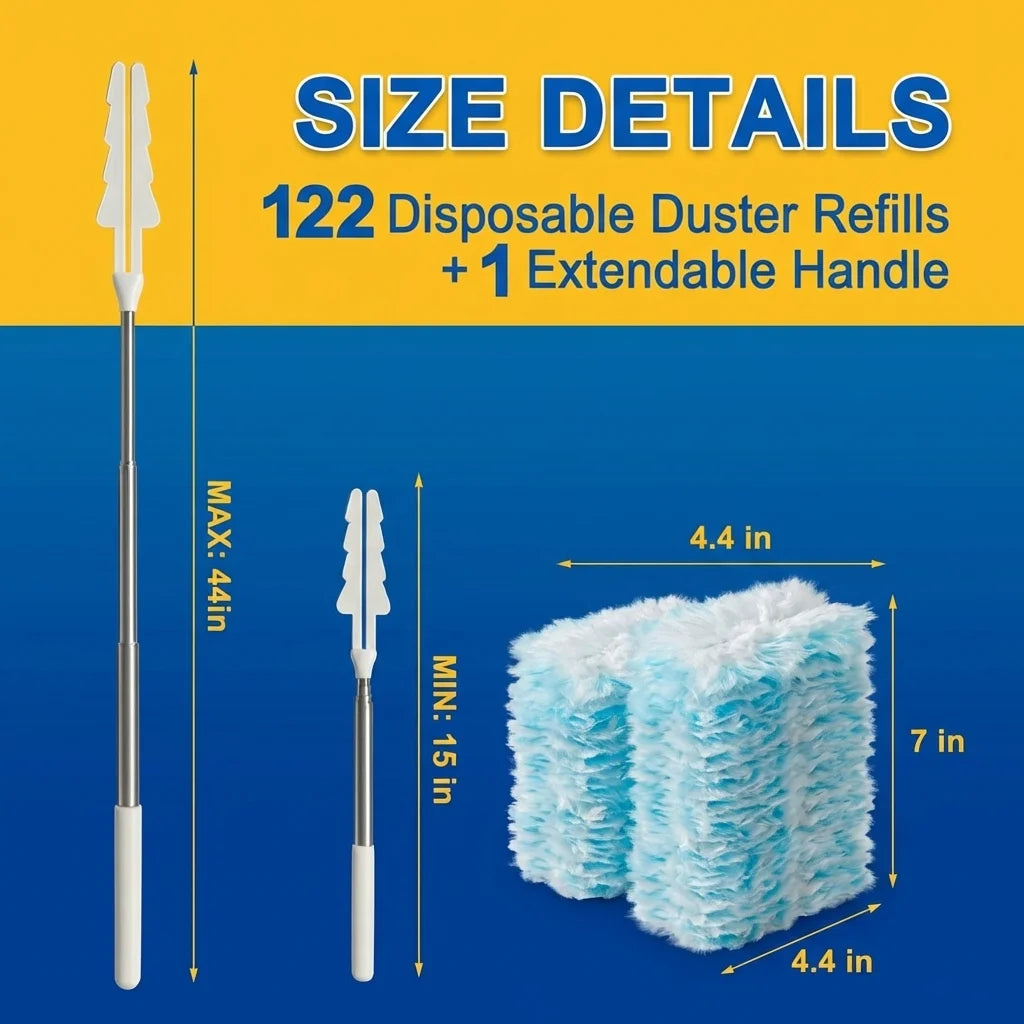 Refynest 60 Disposable Duster Refills with 43-Inch Handle