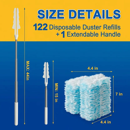 Refynest 60 Disposable Duster Refills with 43-Inch Handle