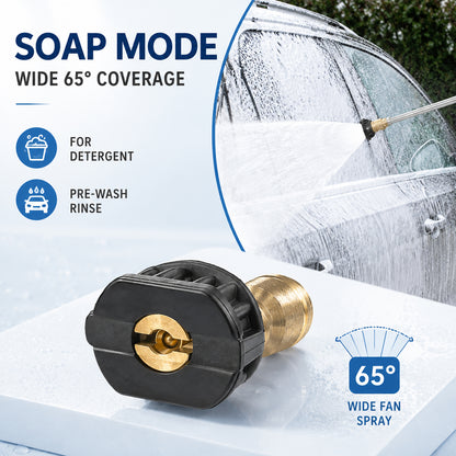 Foam Cannon for Pressure Washer, 1L Adjustable Snow Foam Lance with 1/4-Inch Quick Connect and 5 Nozzle Tips for Car Washing