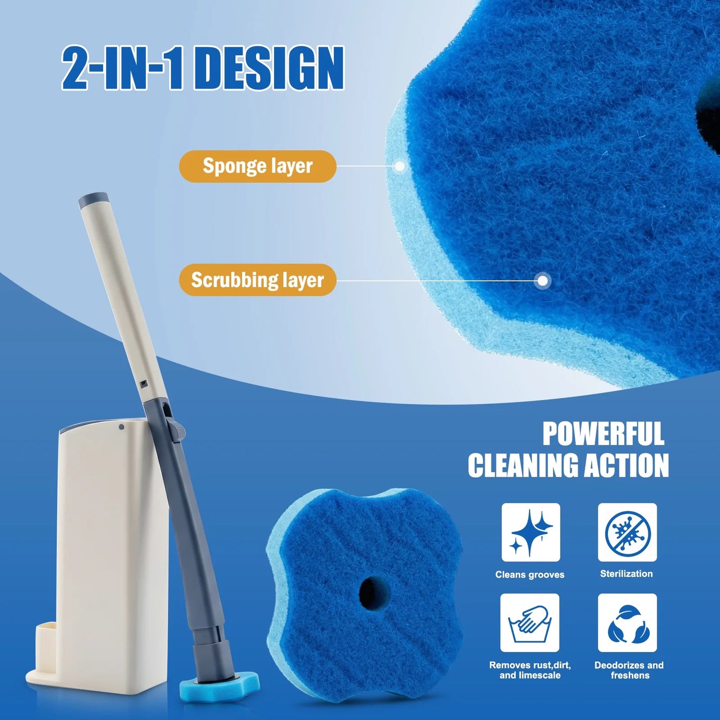 Exclusive Cardholder Offer – Toilet Bowl Wand Kit with Brush, Caddy & 8 Refill Heads