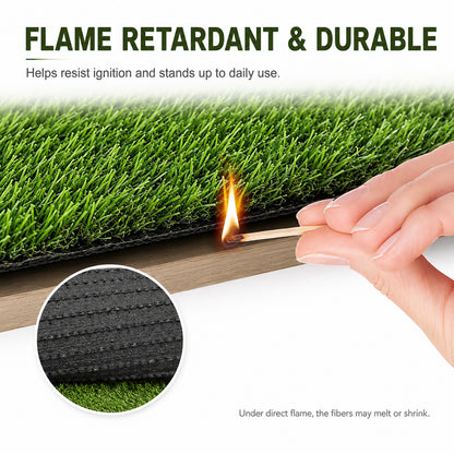 Grass Pee Pads for Dogs, 47.3 x 31.5 Inch Reusable Dog Grass Pad, Washable Artificial Grass Mat with Drainage Holes for Potty Training, Balcony, Patio, Indoor and Outdoor Use