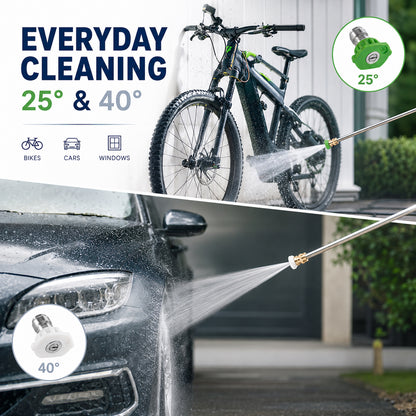 Foam Cannon for Pressure Washer, 1L Adjustable Snow Foam Lance with 1/4-Inch Quick Connect and 5 Nozzle Tips for Car Washing