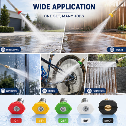 Foam Cannon for Pressure Washer, 1L Adjustable Snow Foam Lance with 1/4-Inch Quick Connect and 5 Nozzle Tips for Car Washing