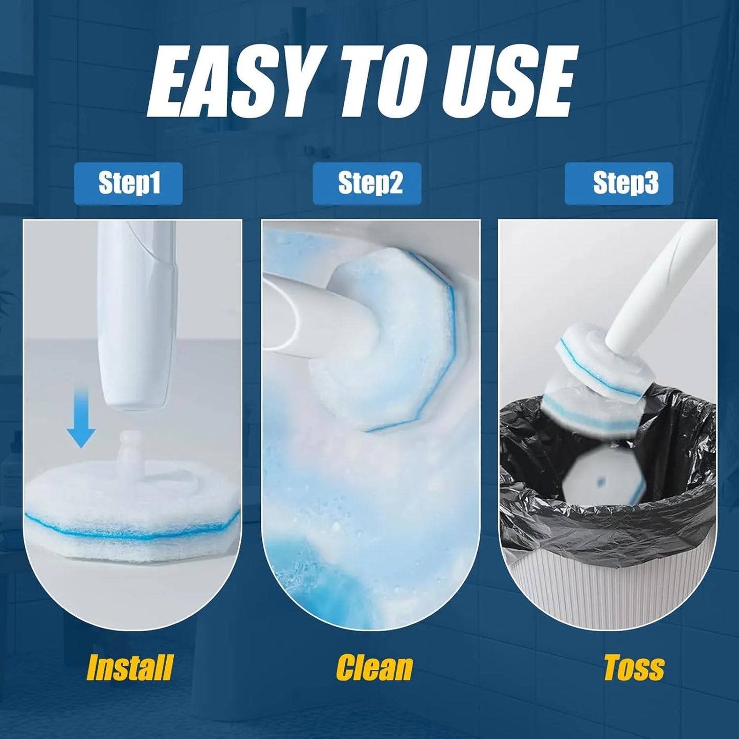 Refynest 50PC Toilet Wand Refills for Hygienic Toilet Cleaning——Gift Card Deals