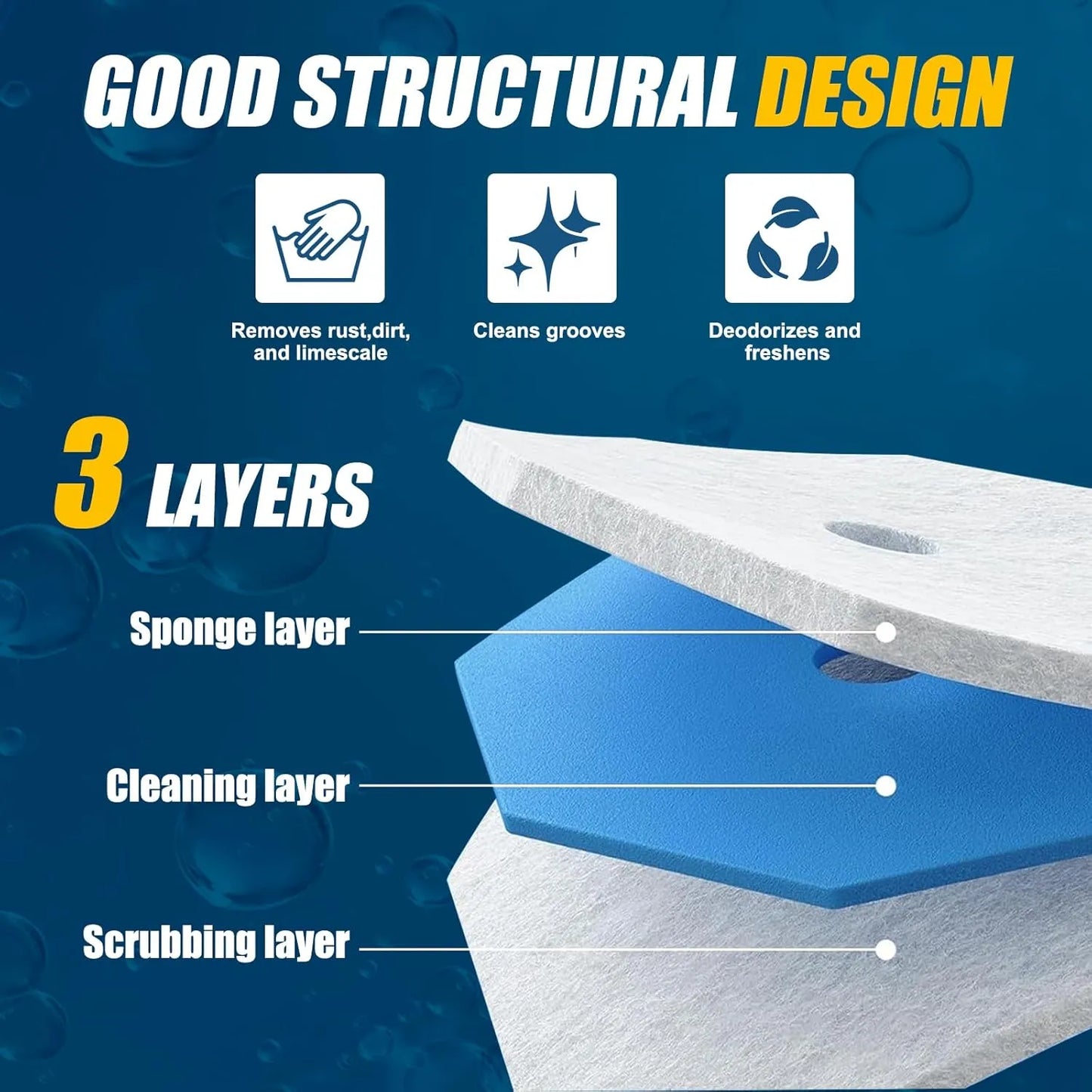 Refynest 50PC Toilet Wand Refills for Hygienic Toilet Cleaning——Gift Card Deals