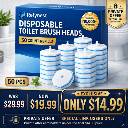 Refynest 50PC Toilet Wand Refills  | Exclusive Card Deal