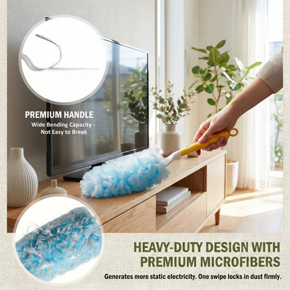 41-Piece Electrostatic Duster Kit with 40 Refill Dusters & Short Handle