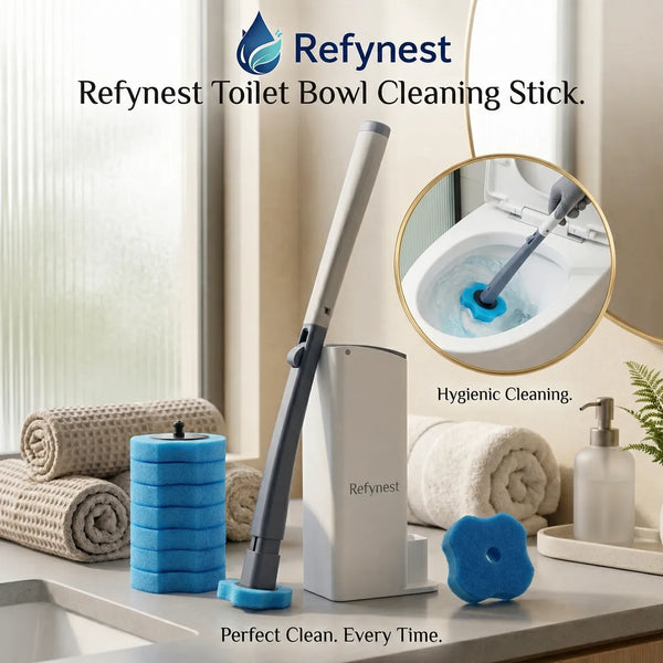 Refynest Toilet Bowl Wand Kit with 8 Refill Heads–Exclusive Card Offer – 53% OFF