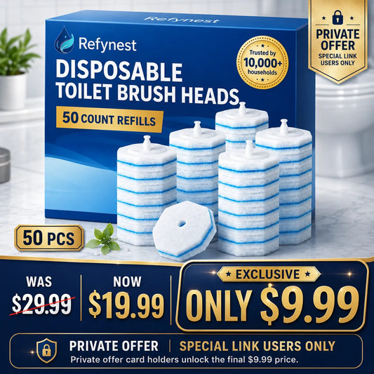 Refynest Toilet Wand Refills Value Pack | Affordable Disposable Toilet Cleaning Refills