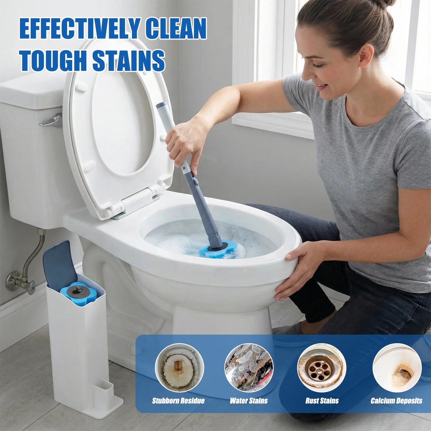 Exclusive Cardholder Offer – Toilet Bowl Wand Kit with Brush, Caddy & 8 Refill Heads