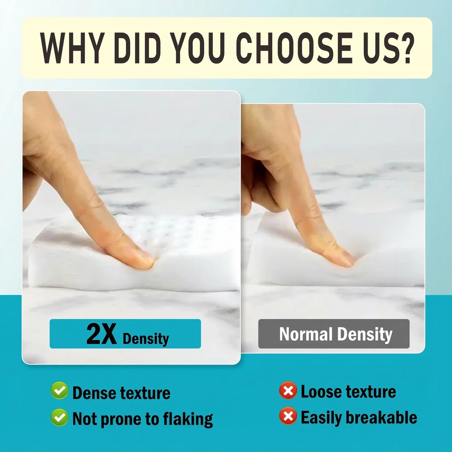 2X Density Magic Cleaning Sponges (20-Pack) – Extra Thick, Non-Scratch Eraser Pads | Exclusive Card Offer